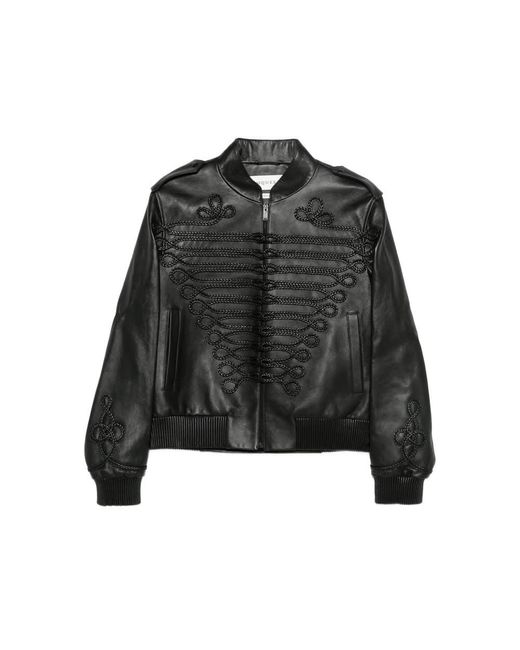 Alexander McQueen Black Leather Outerwears for men