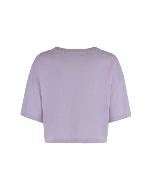 SABLYN Purple Miles Short Sleeve Sweater Cashmere