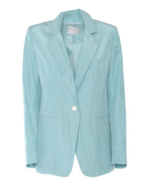Forte_forte Blue Blazer Polyester Cotton Lining Cupro Jacket