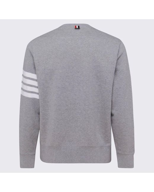 Thom Browne Gray Light Cotton Sweatshirt for men
