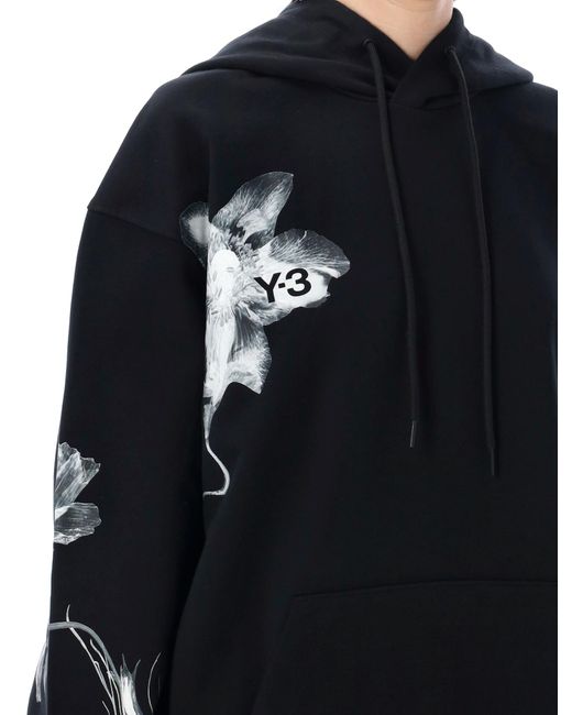 Y-3 Blue Graphich French Terry Hoodie for men