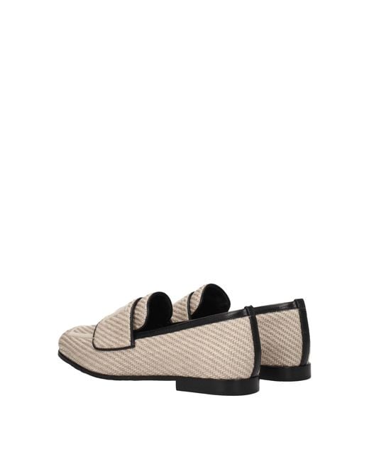 Max Mara Natural Fabric Slip-On Loafers