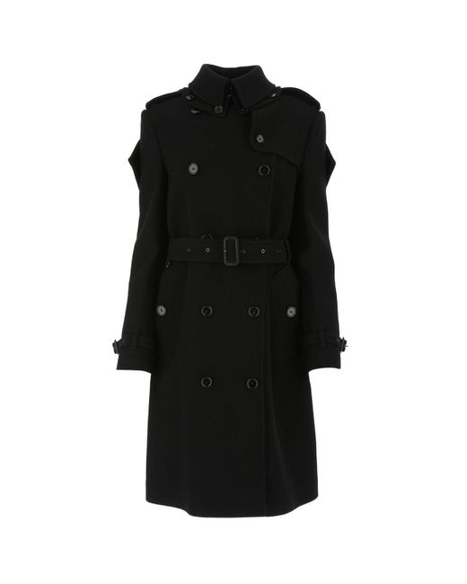 Burberry Black Belted-Waist Trench Coat