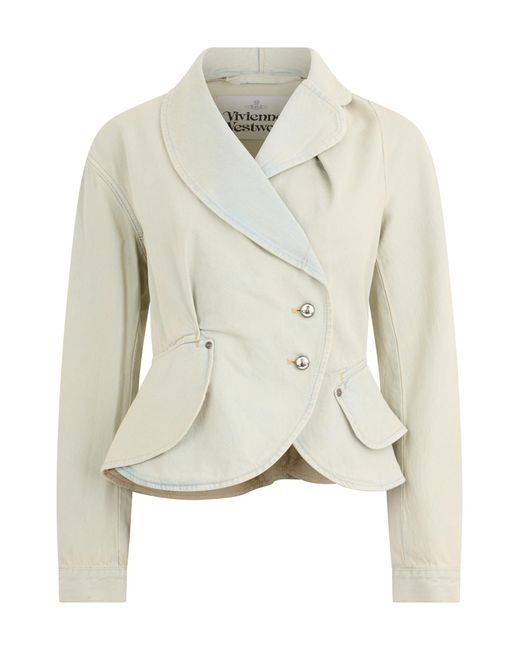 Vivienne Westwood White Denim Jacket Cotton