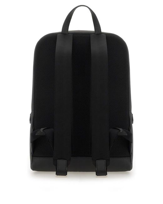 Ferragamo Black Monogram Logo Backpack for men