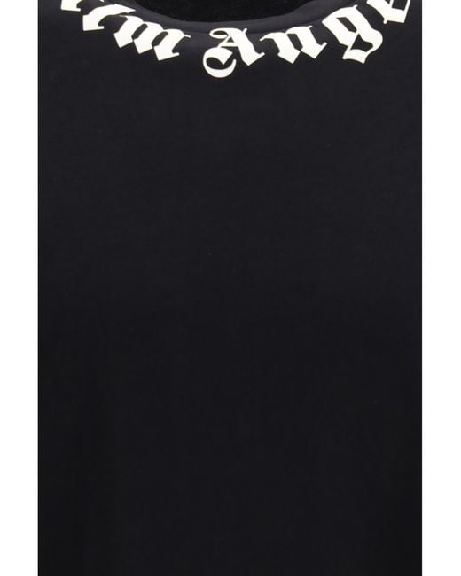 Palm Angels Black Logo Crewneck T-Shirt for men