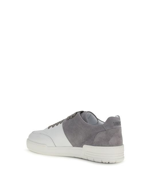 Moschino White Leather Sneakers for men