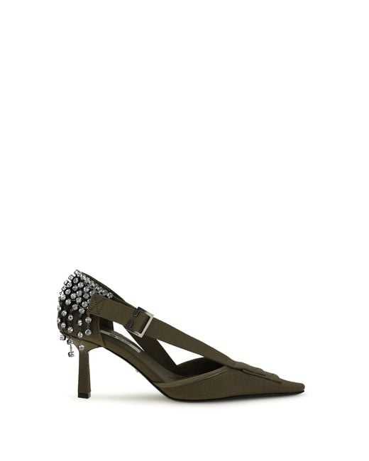 Prada Black Pumps Canvas Cotton