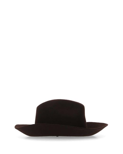 Golden Goose Deluxe Brand Black Felt Fedora Hat for men