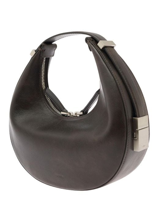 OSOI Black Toni Mini Shoulder Bag With Engraved Logo
