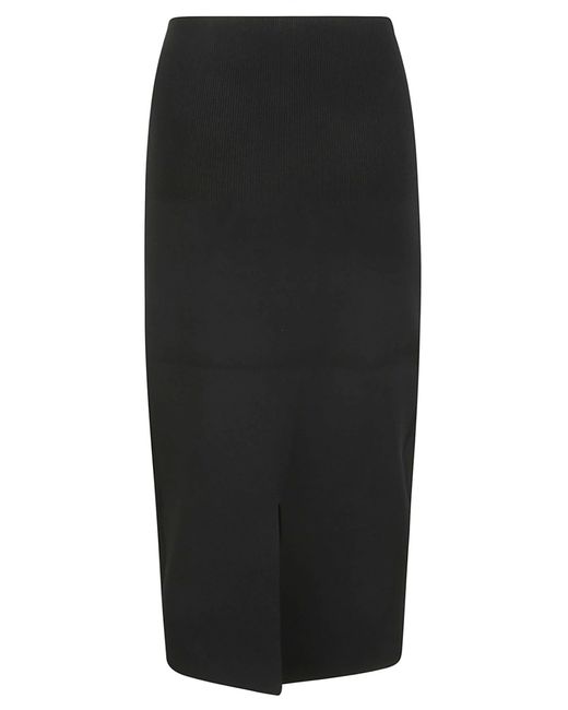 Victoria Beckham Black Fitted Skirt