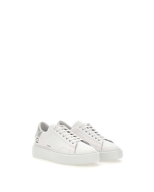 Date White Sfera Laminated Leather Sneakers