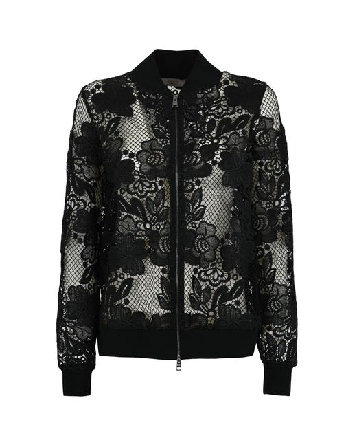 D.exterior Black Bomber Jacket