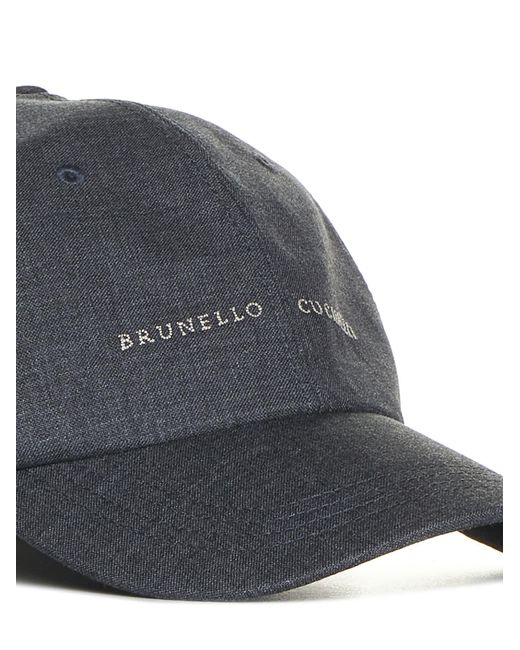 Brunello Cucinelli Gray Hat for men