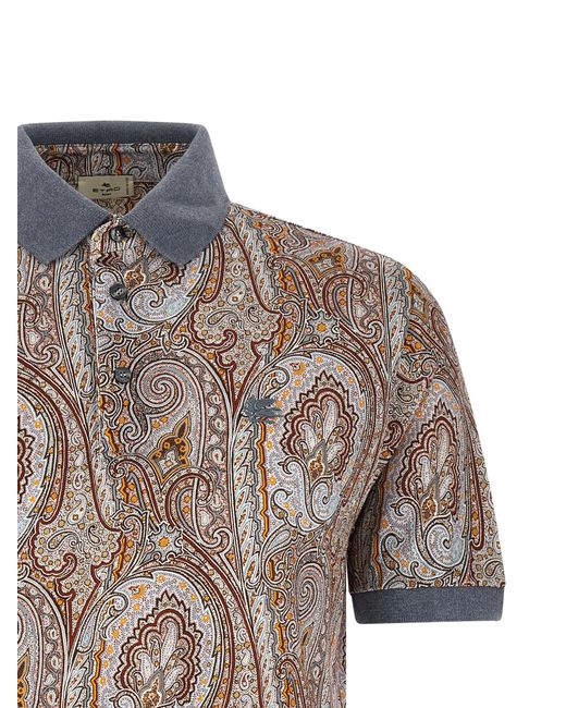 Etro Multicolor 'Arnica Paisley' Polo Shirt for men