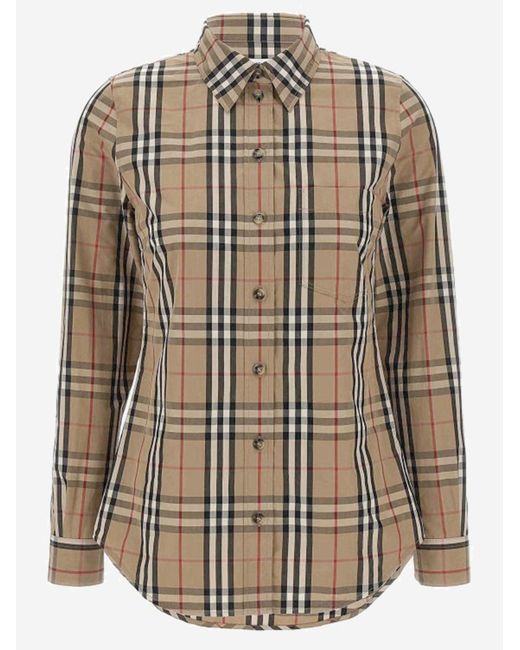 Burberry Multicolor Shirt Checked Cotton