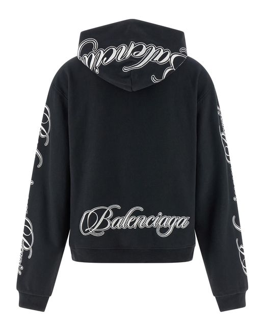 Balenciaga Blue Cursive Hoodie