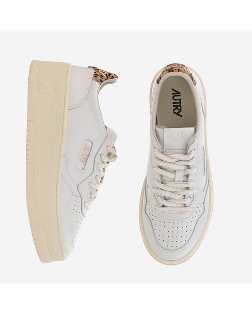 Autry White Lace Up Sneakers