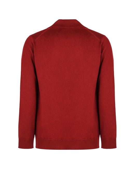 Gucci Red Wool V-Neck Sweater