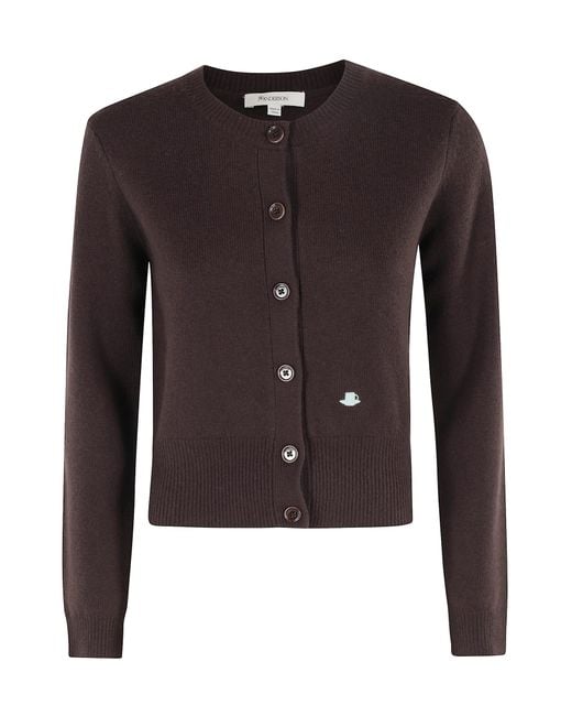 J.W. Anderson Black Contrast Embroidery Cardigan