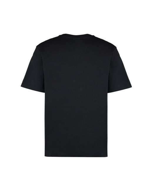 Maison Kitsuné Black Cotton Crew-Neck T-Shirt for men