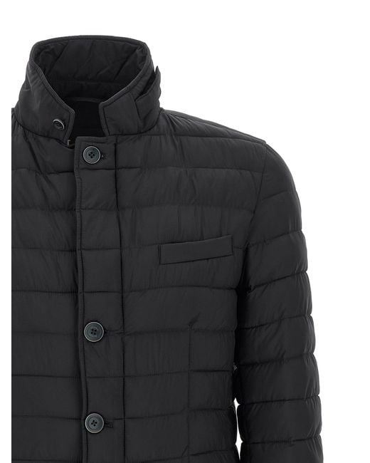 Herno Black Polyamide Full-Length Jacket Clothing for men