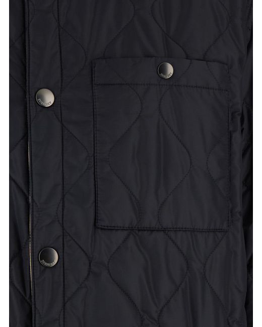 Burberry Black Quilted Jacket With Reversible Design for men