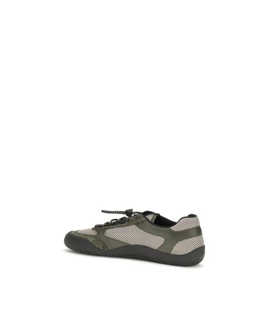 Prada Green Polyester Athletic Sneakers for men