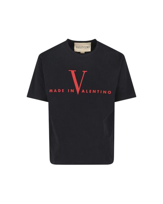 Valentino Black T-Shirts And Polos Cotton for men