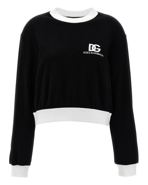Dolce & Gabbana Black Logo Sweatshirt Sweater, Cardigans