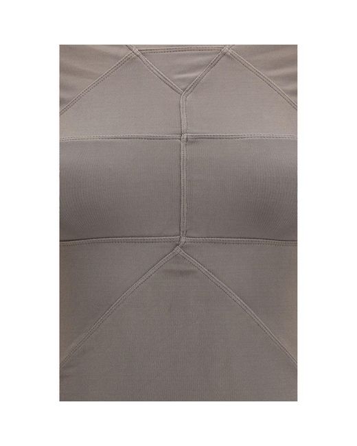 Rick Owens Brown Gray Viscose Shirt
