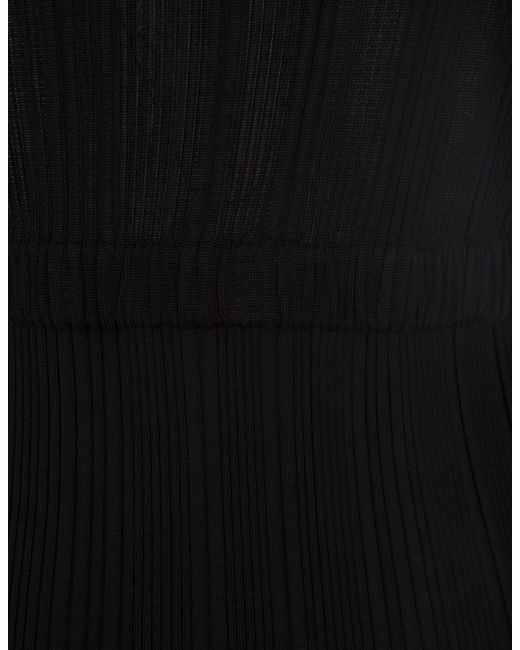 Self-Portrait Black Knit Midi Dress
