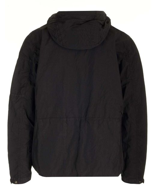 C P Company Black Reversible Hooded Jacket for men