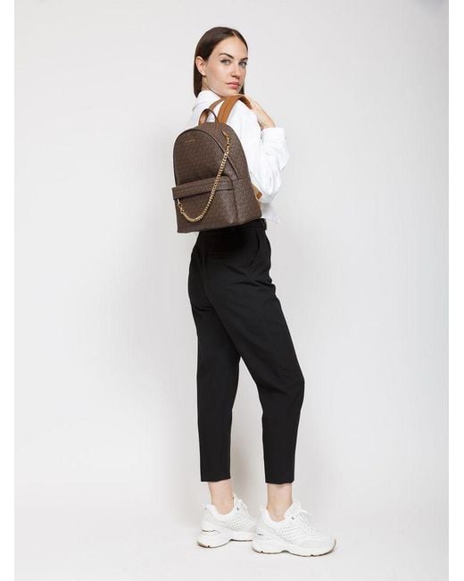 Michael Kors White Backpack 89.Coated Canvas Bags Backpacks