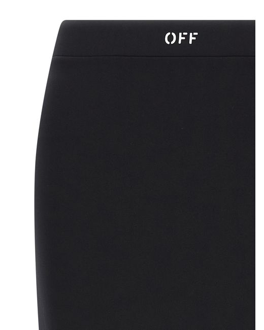 Off-White c/o Virgil Abloh Black Fitted Midi Skirt