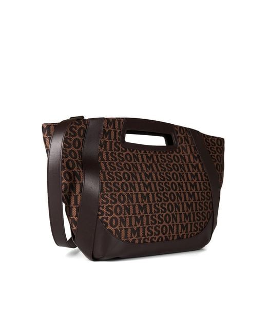 Missoni Brown Logo Tote Handbag