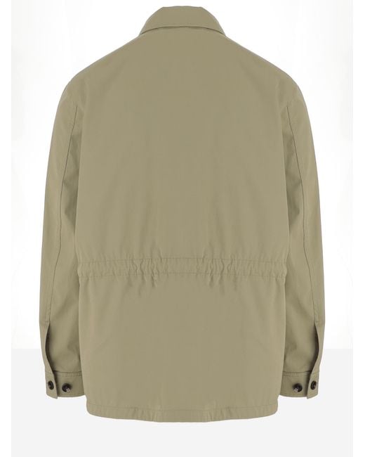 Burberry Green Cotton Jacket for men