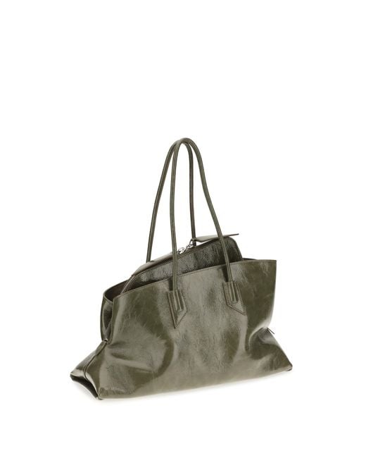The Attico Green La Passeggiata Medium Shoulder Bag Calf Leather Bos Taurus