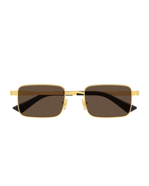 Bottega Veneta Brown Bv1469S Linea Ribbon Metallo Sunglasses