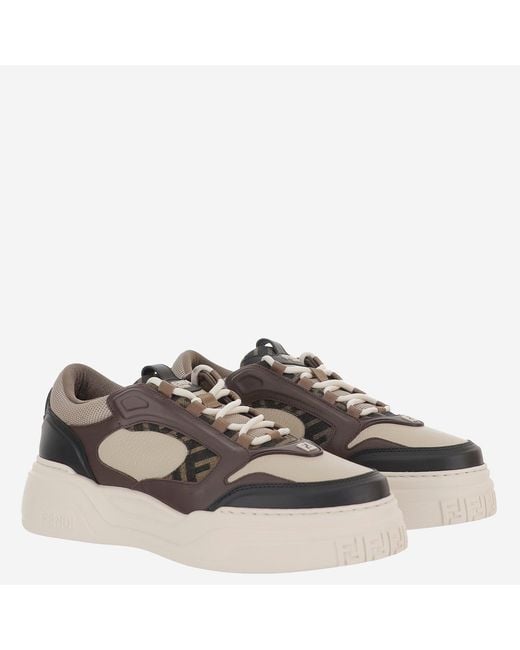 Fendi Brown Sneakers Force Trainers for men