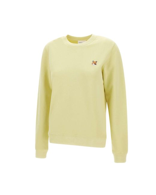 Maison Kitsuné Yellow Cotton Sweatshirt