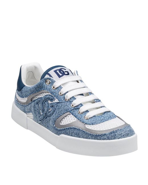 Dolce & Gabbana Blue Strobel Portofino Light Sneaker for men