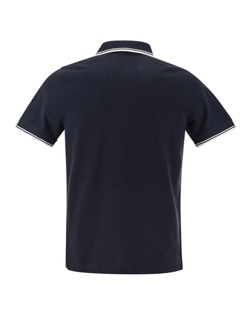 Fay Blue Stretch Polo for men