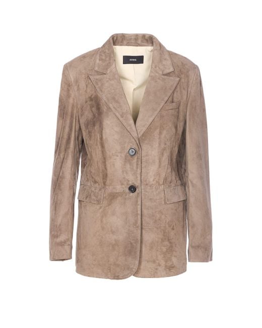 Arma Natural Minorca Suede Jacket