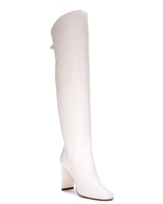 Maison Skorpios Adriana Pump Boots in White | Lyst UK