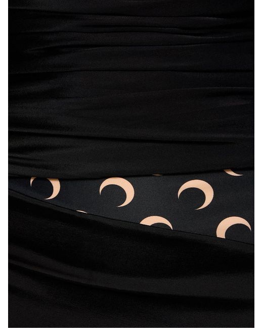 MARINE SERRE Black Moonogram-Pattern Top
