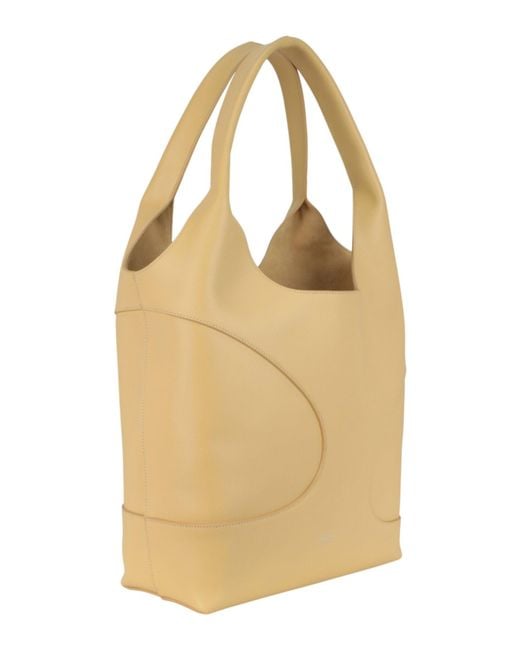 Ferragamo Natural Debossed Cut-Out Hobo Bag