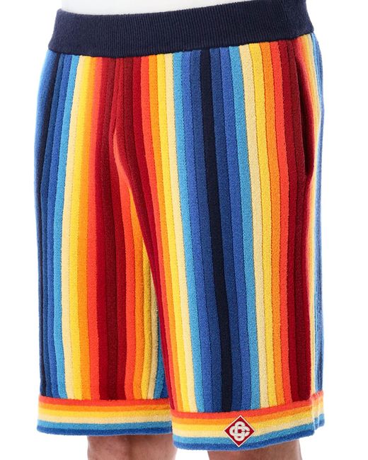 Casablanca Red Gradient Towelling Effect Shorts for men