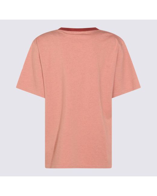 Chloé Cotton T-Shirt in Pink | Lyst