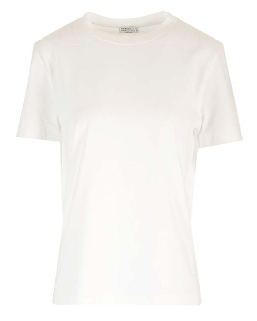 Brunello Cucinelli White Cotton T-Shirt